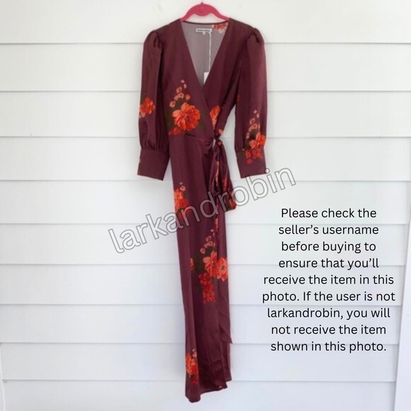 NEW Reformation Merrick Silk Dress Azusa Medium - Picture 7 of 17